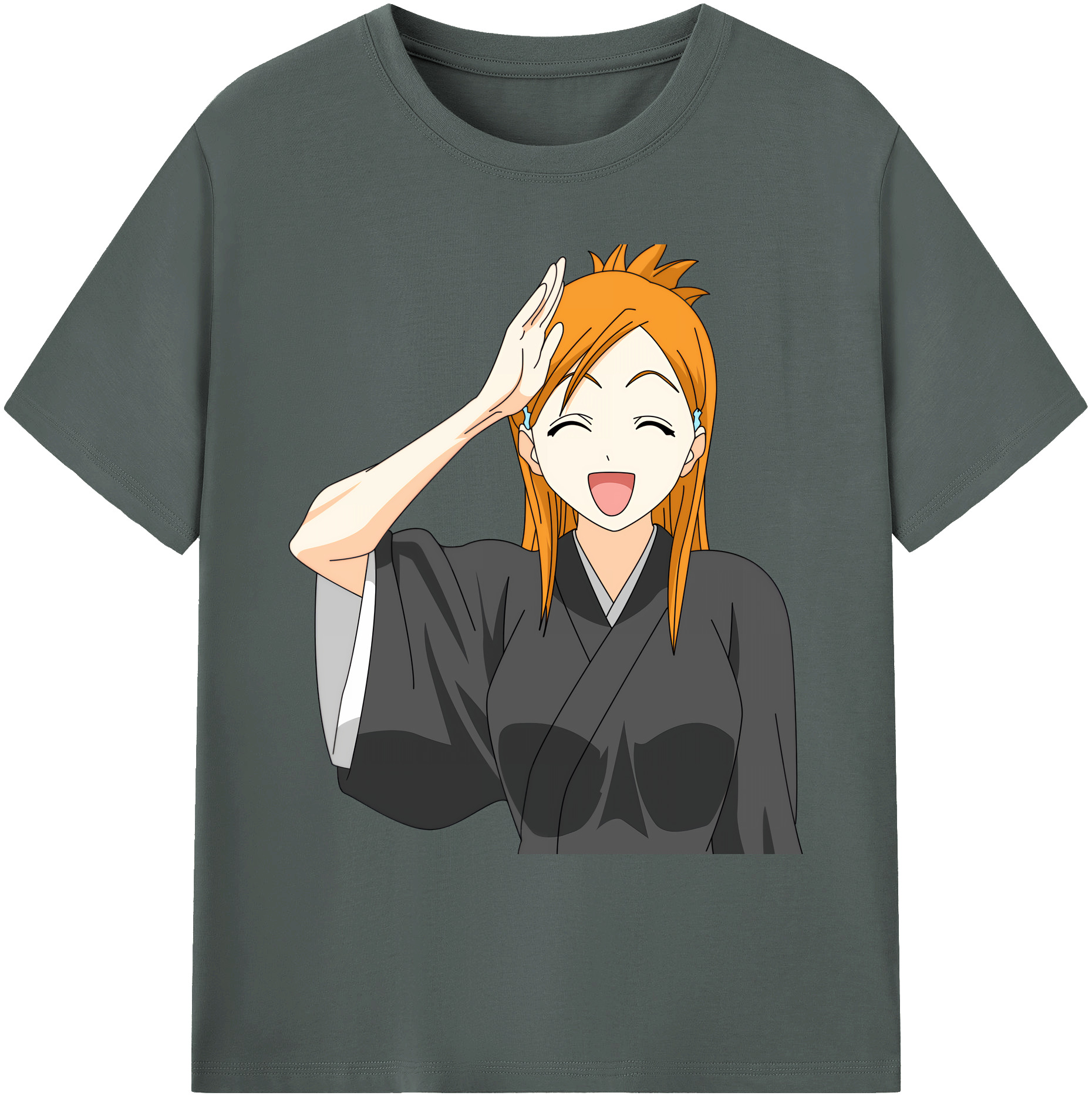 （画像用） ブリーチ 井上織姫（いのうえおりひめ） BLEACH Inoue Orihime 綿100％ メンズ半袖Tシャツ｜肌触りやわらか＆通気性